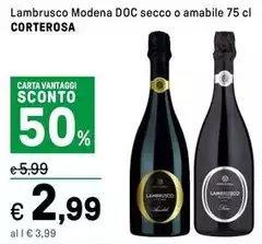 Corterosa - Lambrusco Modena DOC Secco O Amabile