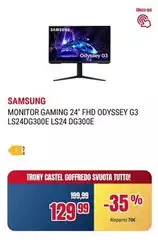 Samsung - Monitor Gaming 24" Fhd Odyssey G3 Ls24dg300e Ls24dg300e