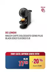 De Longhi - Macch Caffe Dolcegusto Genio Plus Black Edg315.b Edg315.b