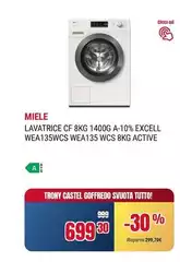 Miele - Lavatrice CF 8kg 1400G A-10% EXCELL WEA135WCS WEA135WCS WCS 8KG ACTIVE Miele - Lavatrice CF 8kg 1400G A-10% EXCELL WEA135WCS WEA135WCS WCS 8KG ACTIVE