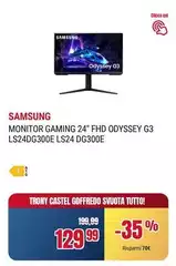 Samsung - Monitor Gaming 24" Fhd Odyssey G3 Ls24dg300e Ls24 Dg300e