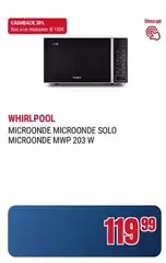 Whirlpool - Microonde Solo Microonde Mwp 203 W Whirlpool - Microonde Solo Microonde Mwp 203 W