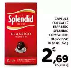 Splendid - Capsule Per Caffè Espresso Compatibili Nespresso