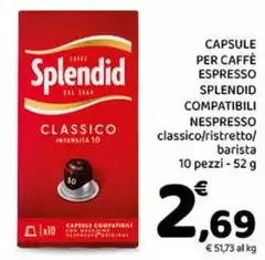 Splendid - Capsule Per Caffè Espresso Compatibili Nespresso