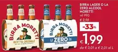 Moretti - Birra Lager O La Zero Alcool