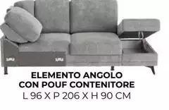 Elemento Angolo Con Pouf Contenitore