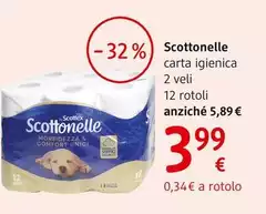 Scottonelle - Carta Igienica 2 Veli 12 Rotoli