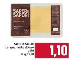 Saper di sapori - Lasagne Fresche All'Uovo Saper di sapori - Lasagne Fresche All'Uovo