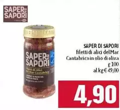Saper di sapori - Filetti Di Alici Del Mar Cantabrico In Olio Di Oliva Saper di sapori - Filetti Di Alici Del Mar Cantabrico In Olio Di Oliva