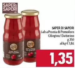 Saper di sapori - Salsa Pronta Di Pomodoro Ciliegino/Datterino Saper di sapori - Salsa Pronta Di Pomodoro Ciliegino/Datterino