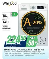 Whirlpool - Lavatrice Ffb 1048 Bsv IT Whirlpool - Lavatrice Ffb 1048 Bsv IT