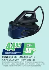 Rowenta -  Sistema Stirante A Caldaia Continua VR5121