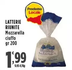 Le Delizie - Latterie Riunite Mozzarella Ciuffo 