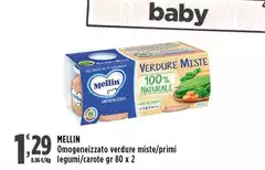 Mellin - Omogeneizzato Verdure Miste/Primi Legumi/Carote