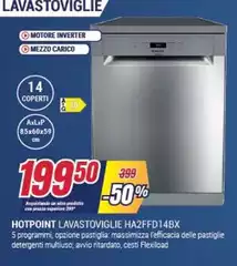 Hotpoint - Lavastoviglie H2FFFD 14BX Hotpoint - Lavastoviglie H2FFFD 14BX