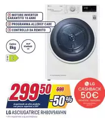 LG - Asciugatrice RH80V9AVHN
