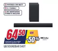 LG - Soundbar S40T LG - Soundbar S40T
