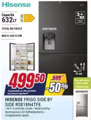 Hisense - Frigo Side By RS818N4TFE