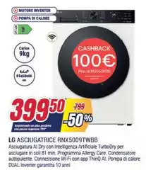 LG - Asciugatrice RNX5009TWBB