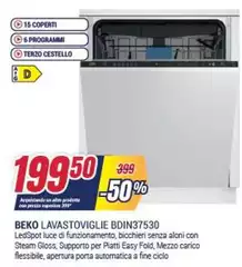 Beko - Lavastoviglie BDIN37530