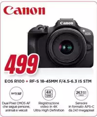 Canon - EOS R100 + RF-S 18-45MM F/4.5-6.3 IS STM Canon - EOS R100 + RF-S 18-45MM F/4.5-6.3 IS STM