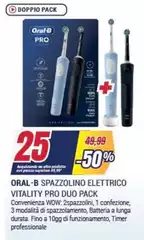 Oral b - Spazzolino Elettrico Vitality Pro Duo Pack