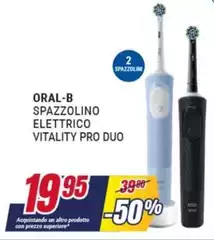 Oral b - Spazzolino Elettrico Vitality Pro Duo
