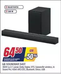 LG - Soundbar S40T LG - Soundbar S40T