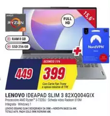 Lenovo - Ideapad Slim 3 82XQ004GIX