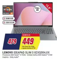 Lenovo - Ideapad Slim 3 82XQ004JIX