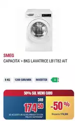 Smeg - Capacità Lavatrice Lb1182 Ait