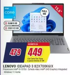 Lenovo - Ideapad 3 82X700K6IX