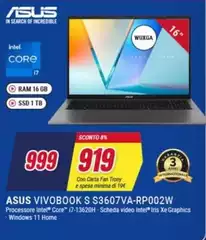 Asus - Vivobook S S3607va-rp002w