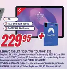 Lenovo - Tablet "idea Tab " Zafm01 12se
