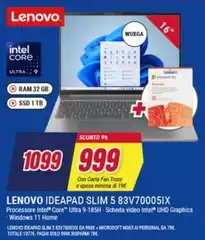 Lenovo - Ideapad Slim 5 83v70005ix