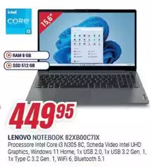 Lenovo - Notebook 82XB00C7IX