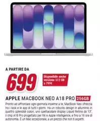 Apple - Macbook Neo A18 Pro 256GB Titanio Blu