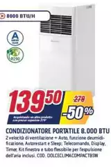 Condizionatore Portatile 8.000 BTU