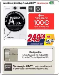 LG - Lavatrice Slim 8kg AI DDTM F2N5058TLB LG - Lavatrice Slim 8kg AI DDTM F2N5058TLB