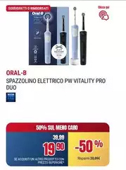 Oral b - Spazzolino Elettrico Pw Vitality Pro Duo
