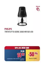 Philips - Tritatutto Serie 3000 Hr1501/00 Philips - Tritatutto Serie 3000 Hr1501/00