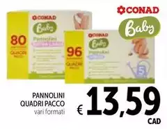 Conad - Pannolini Quadri Pacco