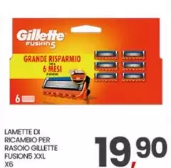 Gillette - Lamette Di Ricambio Per Rasoio Fusions Xxl Gillette - Lamette Di Ricambio Per Rasoio Fusions Xxl