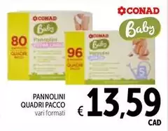 Conad - Pannolini Quadri Pacco Conad - Pannolini Quadri Pacco