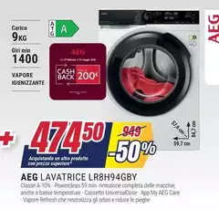 Aeg - Lavatrice LR8H94GBY