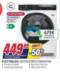 Electrolux - Asciugatrice EW9HAY9A Electrolux - Asciugatrice EW9HAY9A