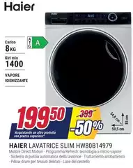 Haier - Lavatrice Slim HW80B14979