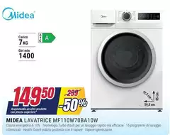 Midea - Lavatrice MF110W70BA10W