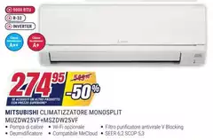 Mitsubishi - Climatizzatore Monosplit MEZVF25VF/MSZWVF