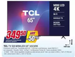 TCL - Tv Qd-Miniled 65" 65C69K